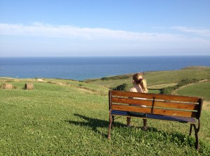 Disfrutando de las vistas desde la campa del hotel
