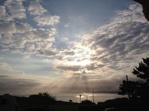 Amanecer desde la habitación del hotel Gerra Mayor